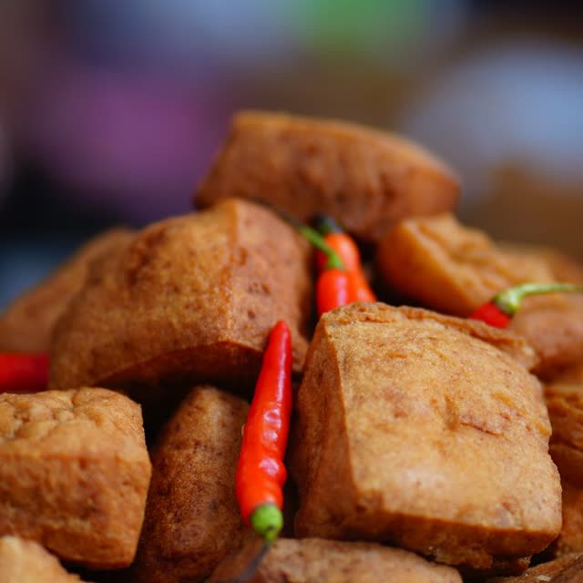 V3 · Dau Phu Xao Sa Ot – tofu with lemongrass & chilli, Asian vegetables, served with rice