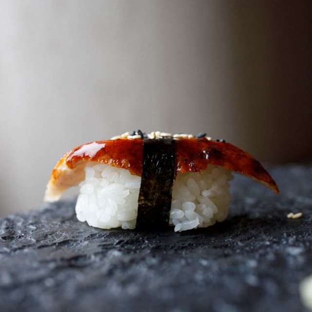 305 · Unagi Nigiri with freshwater eel and unagi sauce