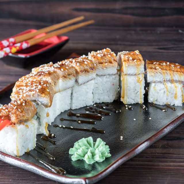 215 · Unagi Maki with freshwater eel and unagi sauce